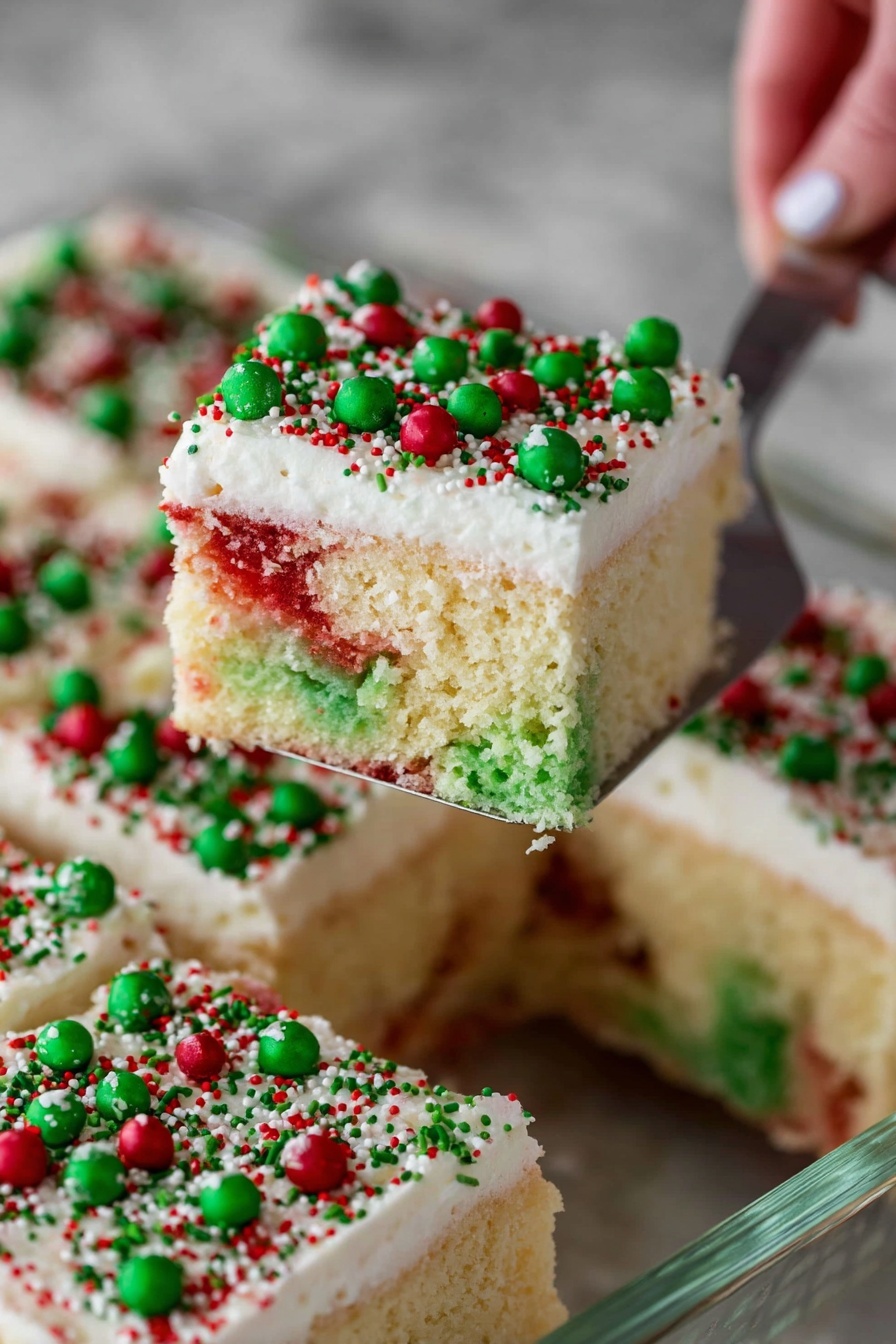 Festive Strawberry Lime Cake - Serving Suggestion