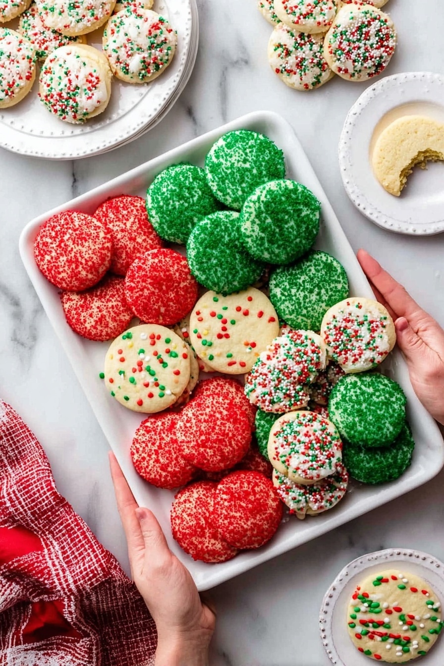 Christmas Sprinkle Cookies - Serving Suggestion
