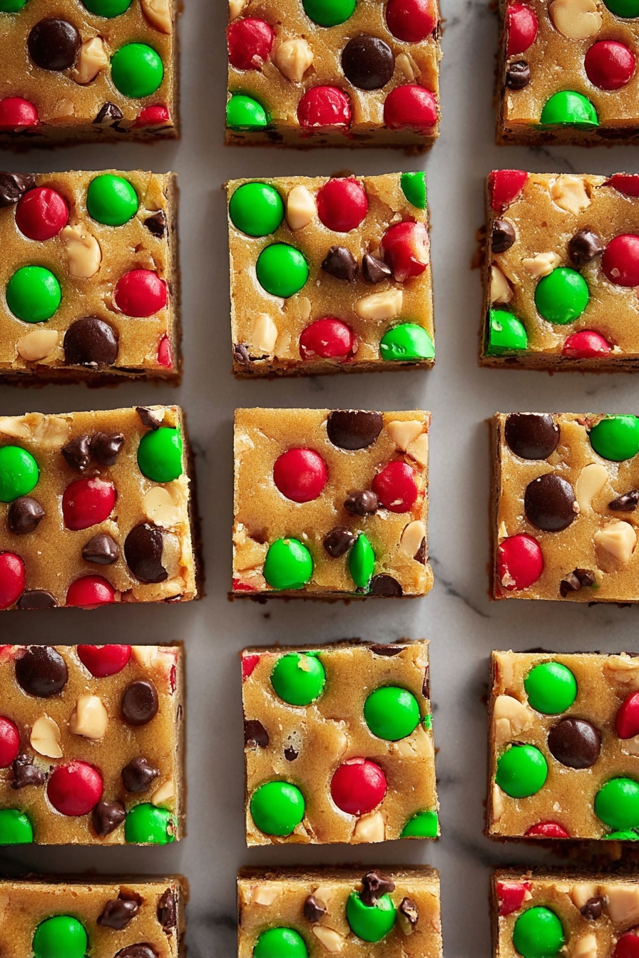 Christmas Cookie Bars - Serving Suggestion